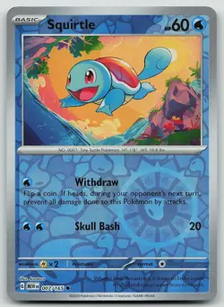 Pokemon Squirtle 007/165 151 Common Reverse Holo NM - Image 1