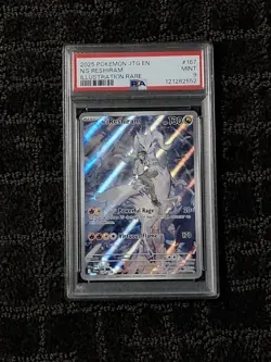 2025 POKEMON JTG EN-JOURNEY TOGETHER ILLUSTRATION RARE #167 N'S RESHIRAM PSA 9 - Image 1