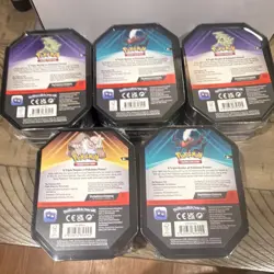 Lot of 5 Pokemon Triple Whammy Collector Sealed Tins: Destined Rivals Packs + - Image 2