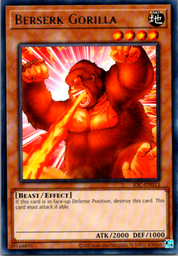 Yu-Gi-Oh! Berserk Gorilla IOC-EN013 Unlim LP/MP Invasion of Chaos - Image 1