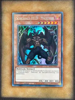 Yugioh Destiny HERO - Malicious BLC1-EN030 Ultra Rare 1st Ed SILVER GERMAN NM - Image 1