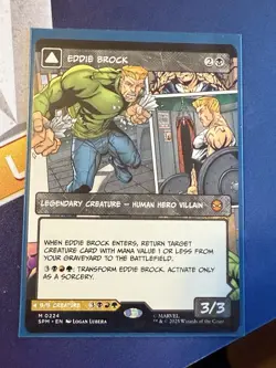 Magic MTG Spider-Man Eddie Brock 0224 Borderless Comic Art Mythic - Image 1