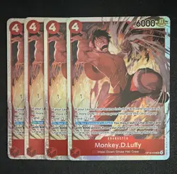 Playset Bandai One Piece TCG Monkey D. Luffy OP16-015 SR English Red x4 - Image 1