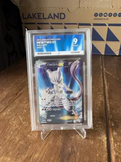 Pokemon Mewtwo-EX TCG Full Art Holo Card Breakthrough 157/162 Ultra Rare ACE 9 - Image 1