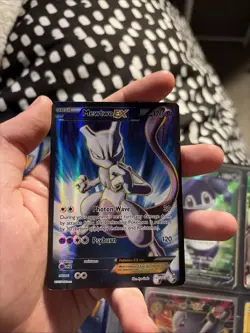 Pokemon Mewtwo-EX TCG Full Art Holo Card Breakthrough 157/162 Ultra Rare - Image 1