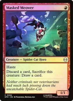 NM Foil Masked Meower, MTG, Marvel's Spider-Man, Magic the Gathering, 82 - Image 1