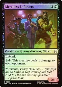 NM Foil Merciless Enforcers, MTG, Marvel's Spider-Man, Magic the Gathering, 58 - Image 1
