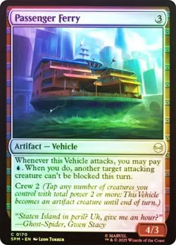 NM Foil Passenger Ferry, MTG, Marvel's Spider-Man, Magic the Gathering, 170 - Image 1