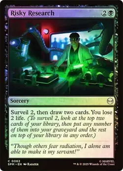 NM Foil Risky Research, MTG, Marvel's Spider-Man, Magic the Gathering, 62 - Image 1