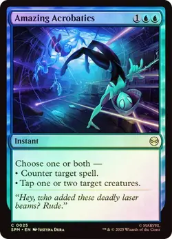 NM Foil Amazing Acrobatics, MTG, Marvel's Spider-Man, Magic the Gathering, 25 - Image 1