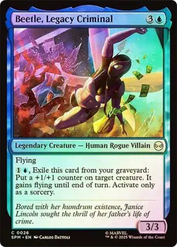 NM Foil Beetle, Legacy Criminal, MTG, Marvel's Spider-Man, Magic, 26 - Image 1