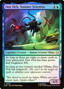 NM Foil Doc Ock, Sinister Scientist, MTG, Marvel's Spider-Man, Magic, 29 - Image 1