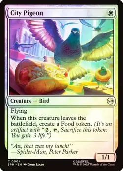 NM Foil City Pigeon, MTG, Marvel's Spider-Man, Magic the Gathering, 4 - Image 1