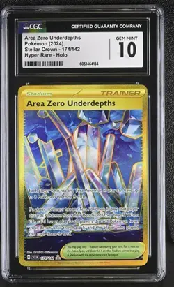 CGC 10 AREA ZERO UNDERDEPTHS 174 STELLAR CROWN 174 SCARLET & VIOILET POKEMON - Image 1