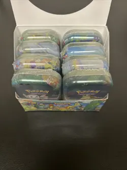 Pokemon TCG: Celebrations Sealed Mini Tins with Open Display Box All 8 tin arts - Image 3