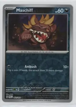 Maschiff Reverse Foil Pokemon Scarlet & Violet Paldean Fates #062 - Image 1