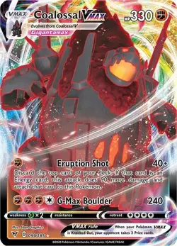 Pokemon Vivid Voltage Full Art Coalossal VMAX 099/185 - Near Mint (NM) - Image 1