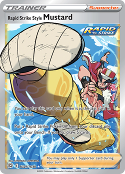 Pokemon Brilliant Stars: Trainer Gallery Rapid Strike Style Mustard TG27 - NM - Image 1