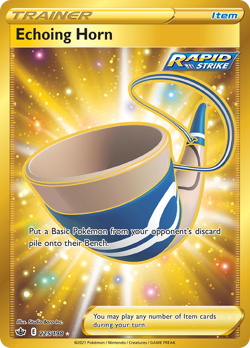 Pokemon Chilling Reign Secret Rare Echoing Horn 225/198 - Near Mint (NM) - Image 1