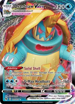 Pokemon Champions Path Full Art Drednaw VMAX 015/073 - Near Mint (NM) - Image 1