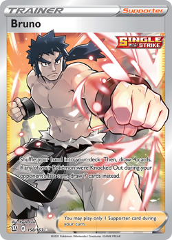 Pokemon Battle Styles Full Art Bruno 158/163 - Near Mint (NM) - Image 1