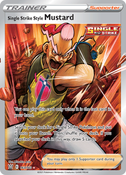 Pokemon Battle Styles Full Art Single Strike Style Mustard 163/163 - Near Mint - Image 1