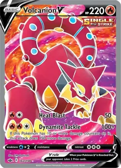 Pokemon Chilling Reign Full Art Volcanion V 162/198 - Near Mint (NM) - Image 1