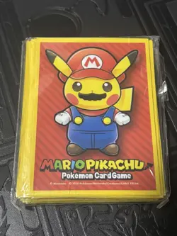 Mario Pikachu Pokemon Card Game 64 Sleeve Pokemon Center Exclusive New - Image 2