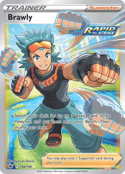 Pokemon Chilling Reign Full Art Brawly 188/198 - Near Mint (NM) - Image 1