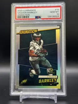 2025 Panini Luminance Animation Saquon Barkley #18 PSA 10 Eagles SSP! - Image 1