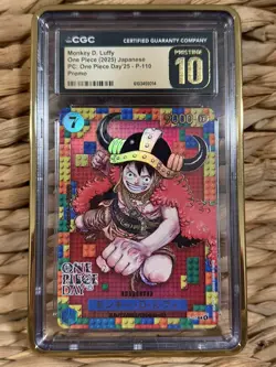 2025 ONE PIECE JPN PC: ONE PIECE DAY'25 PROMO MONKEY D. LUFFY CGC 10 PRISTINE - Image 1