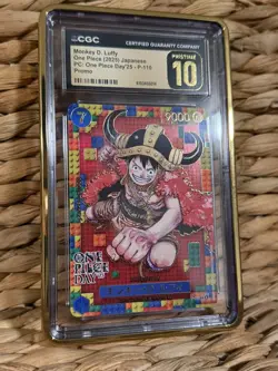 2025 ONE PIECE JPN PC: ONE PIECE DAY'25 PROMO MONKEY D. LUFFY CGC 10 PRISTINE - Image 3