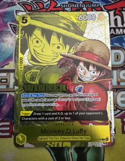 Monkey.D.Luffy (Winner Pack 2026 Vol. 2) P-106 One Piece Promotion Cards Foil - Image 1