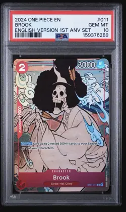 Brook (English Version 1st Anniversary Set) ST01-011 One Piece Promotion PSA 10 - Image 3