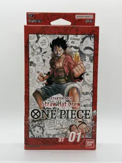 One Piece TCG Factory Sealed Starter Deck ST-01 Straw Hat Crew English Edition - Image 1