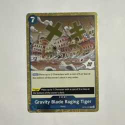 One Piece Card Game Event Gravity Blade Raging Tiger OP06-058 Englisch - Image 1
