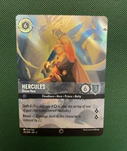 Disney Lorcana Hercules - Divine Hero 215/204 Floodborn Enchanted Holo EN - Image 1
