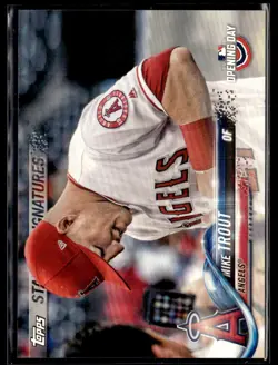 2018 Topps Opening Day #SS-MT Mike Trout Stadium Signatures - Image 1