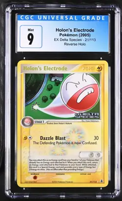 CGC 9 Holon's Electrode 21/113 EX Delta Species Reverse Holo Rare Pokemon Card - Image 1