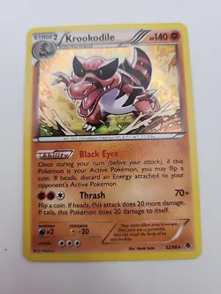 Pokemon TCG Emerging Powers Krookodile Holo Card 62/98 - Image 1