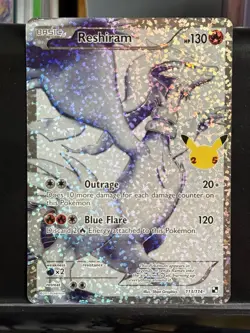 Pokemon TCG Reshiram 113/114 Celebrations Holo Ultra Rare Card - Image 1