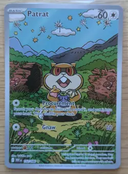 Patrat 152/086 White Flare HP Full Art Rare Holo Pokemon Card NM - Image 3