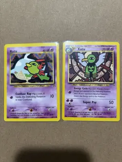 Pokemon Neo Discovery Natu 59/75 & Xatu 52/75 Vintage Card Lot Lp - Image 1