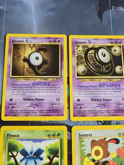 Neo Discovery Card Lot Unown [O], [E], Sentret, Pineco Regular Pokemon Vintage - Image 2