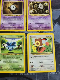 Neo Discovery Card Lot Unown [O], [E], Sentret, Pineco Regular Pokemon Vintage - Image 3