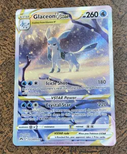 Glaceon VSTAR GG40/GG70 Crown Zenith Galarian Gall. Ultra Rare Holo Pokemon Card - Image 1