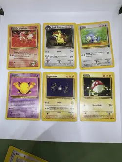 Pokemon TCG Team Rocket 5 Card Lot And Blaine’s Growlith 62/132 Gym Heroes LP - Image 1