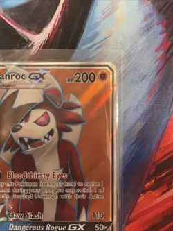 Lycanroc GX 138/145 Holo Ultra Rare Full Art Pokemon Card SM Guardians Rising NM - Image 3