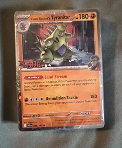 SEALED Pokemon TCG Team Rocket's Tyranitar Destined Rivals Stamped 40-Card Deck - Image 1