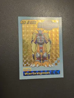 2000 Digimon Wargreymon Holo Foil Bandai DP460 ID #90 Card - Image 3